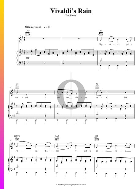 Vivaldi's Rain Sheet Music