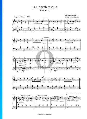 La Chevaleresque, Op. 100 No. 25 Spartito