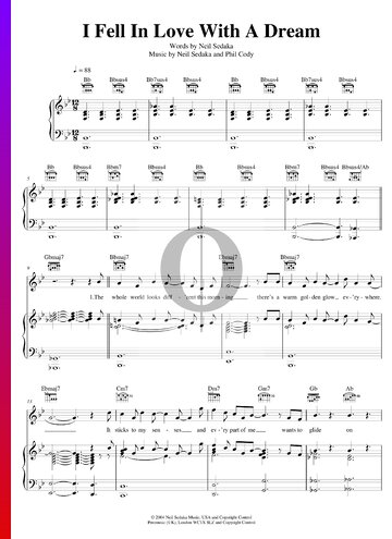 I Fell In Love With A Dream Sheet Music