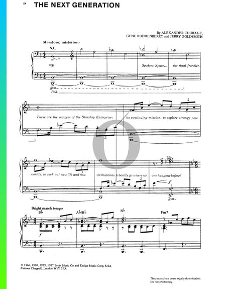 Start Trek - The Next Generation Sheet Music