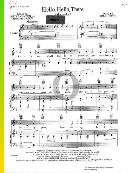 Hello, Hello, There (Mazurka) Sheet Music