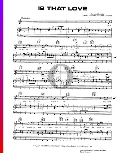 Is That Love Musik-Noten