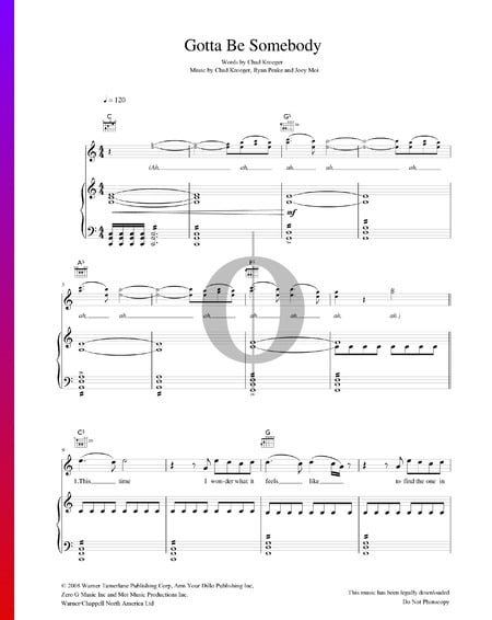 Gotta Be Somebody Sheet Music