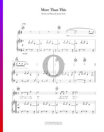 More Than This Partitura