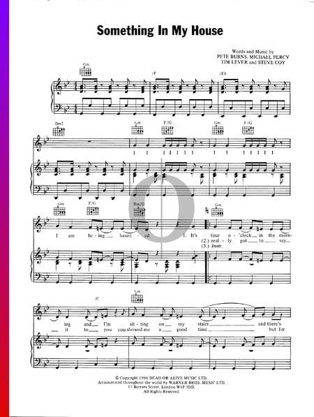 Something In My House Partitura
