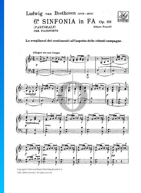 Symphonie Nr. 6 in F-Dur, Op. 68 (Pastorale): 1. Allegro ma non troppo (Erwachen heiterer Empfindungen bei der Ankunft auf dem Lande)