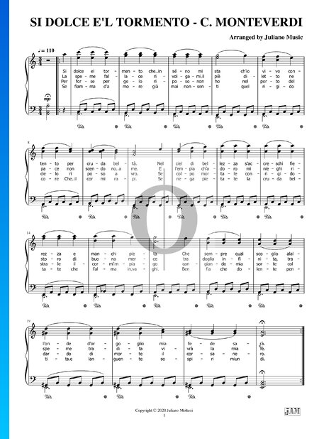 Si dolce è'l tormento Sheet Music