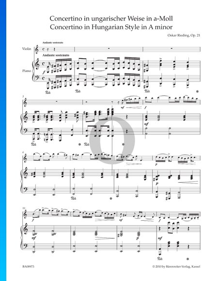 Concertino im ungarischen Stil in a-Moll, Op. 21