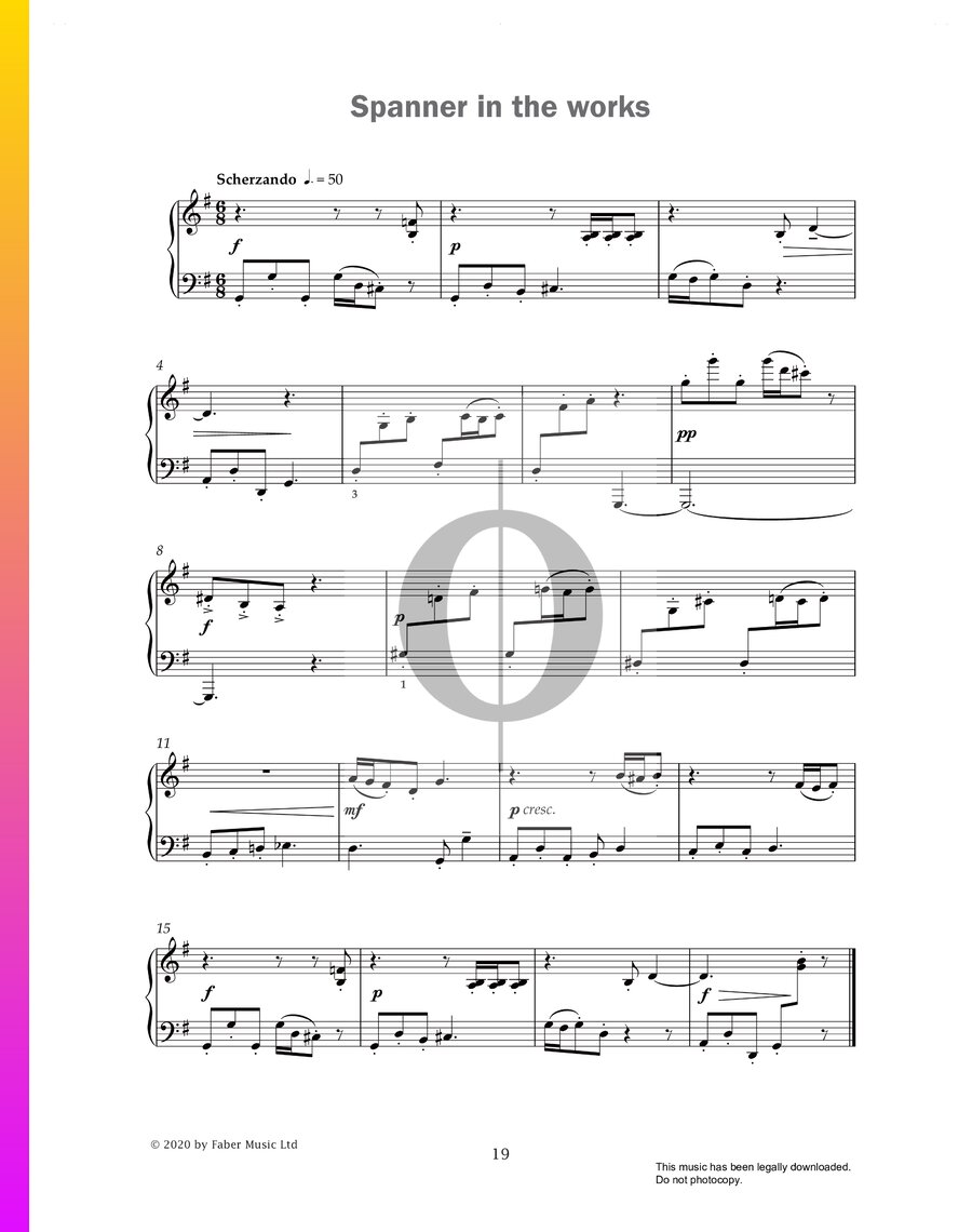 Spanner In The Works (Paul Harris) Piano Sheet Music OKTAV