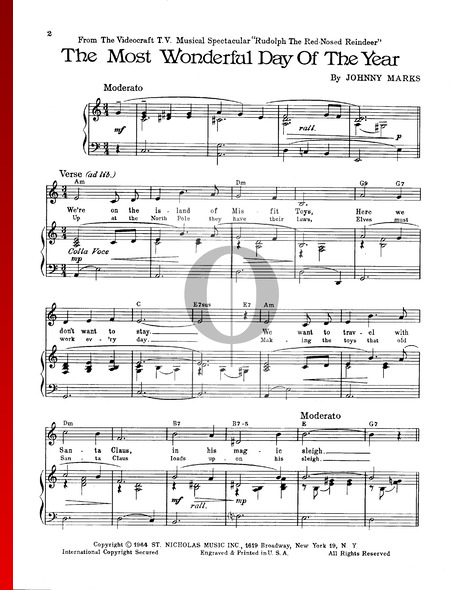 The Most Wonderful Day Of The Year Musik-Noten