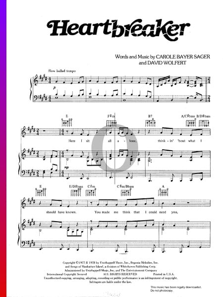 Heartbreaker Sheet Music