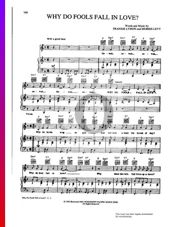 Why Do Fools Fall In Love Sheet Music