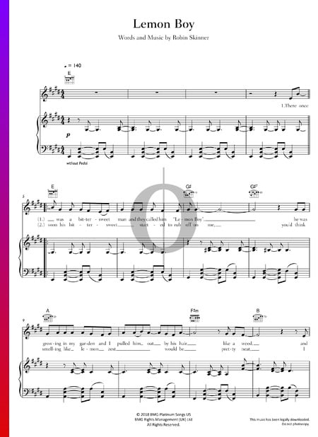 Lemon Boy Partitura