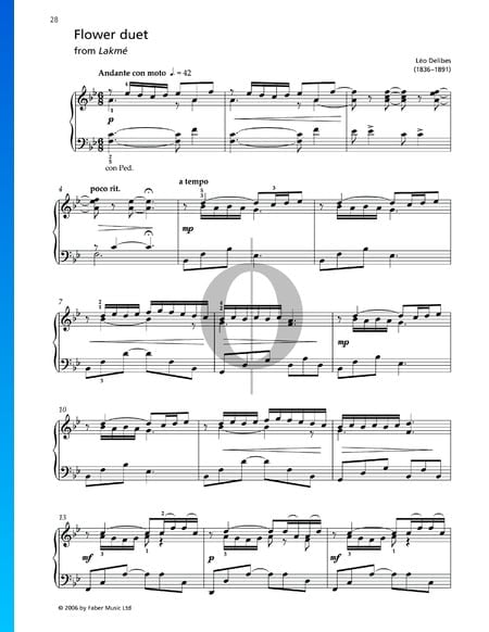 Blumenduett Musik-Noten