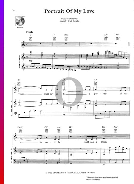 Portrait Of My Love Sheet Music