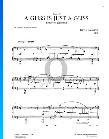 Étude No. 30 (A Gliss Is Just A Gliss) Sheet Music