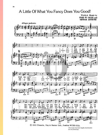 A Little Of What You Fancy Does You Good Sheet Music