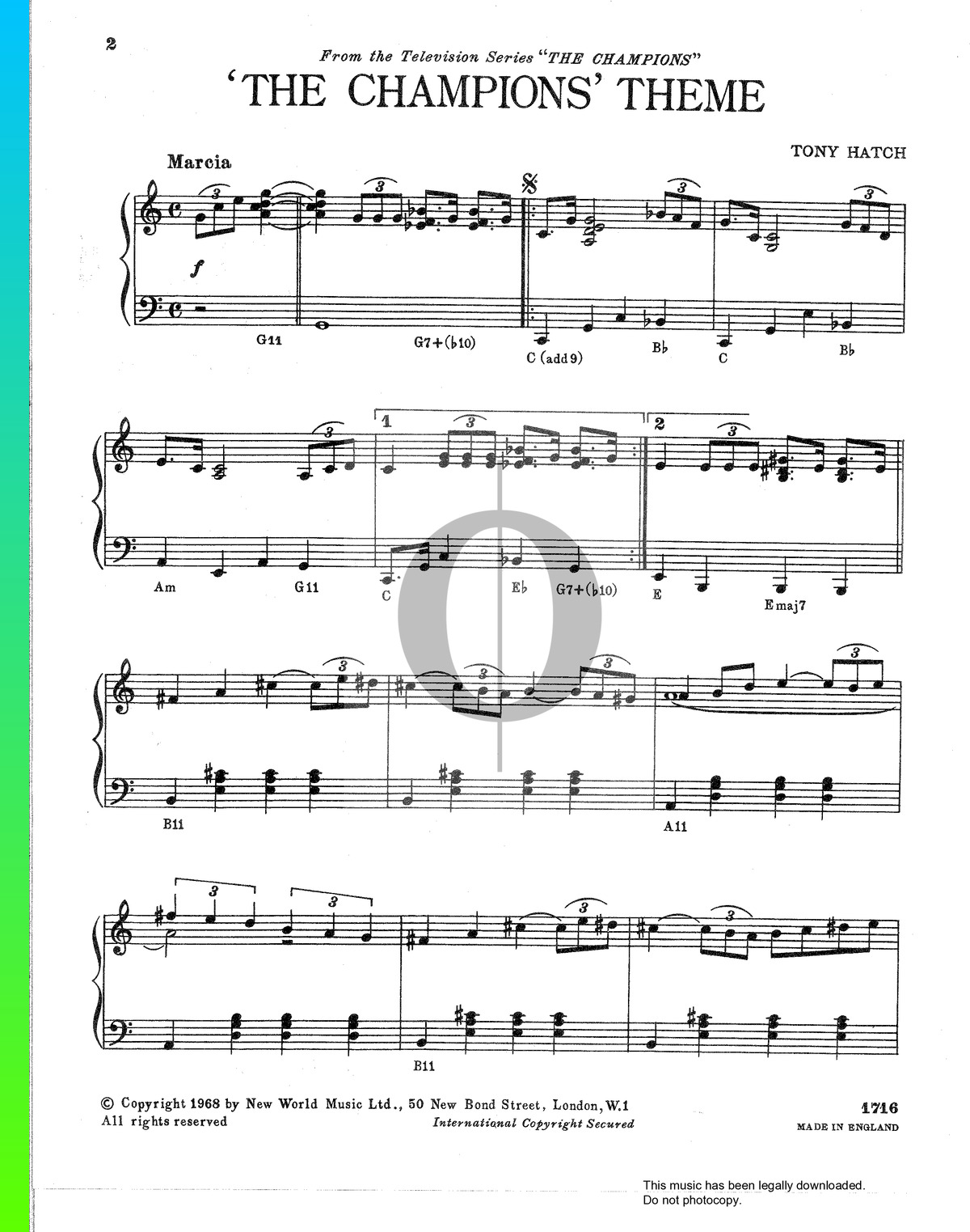 ▷ The Champions' Sheet Music (Piano PDF Download & - OKTAV