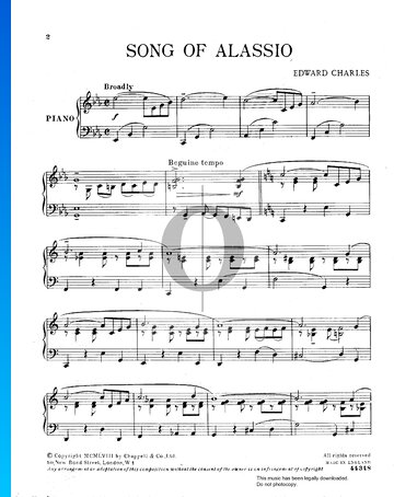 Song Of Alassio Sheet Music