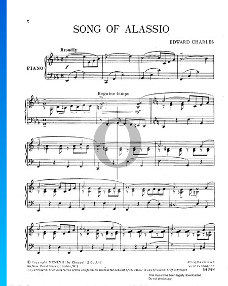 Song Of Alassio Partition