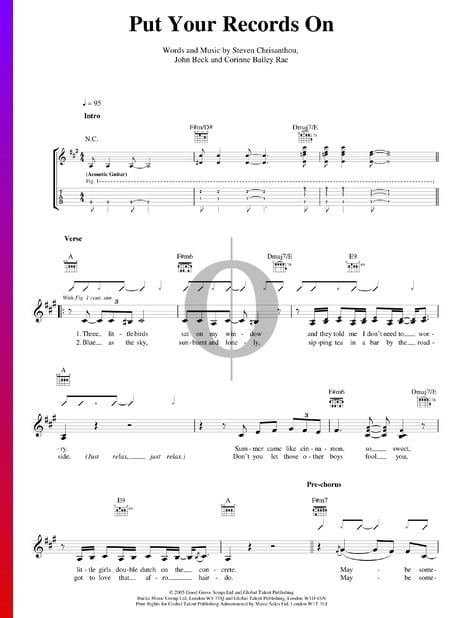 Put Your Records On Sheet Music