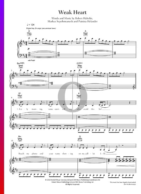 Weak Heart Sheet Music