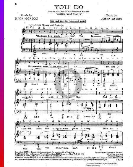You Do Sheet Music