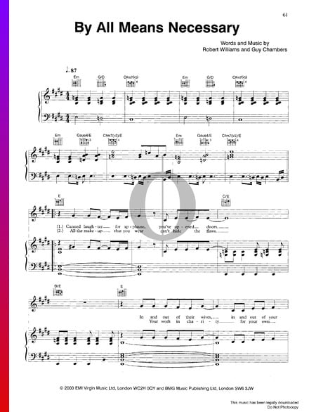 By All Means Necessary Musik-Noten