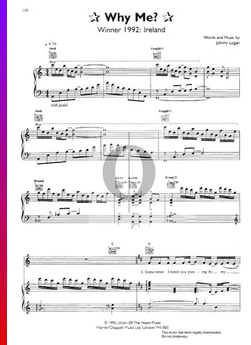 Why Me? Partitura