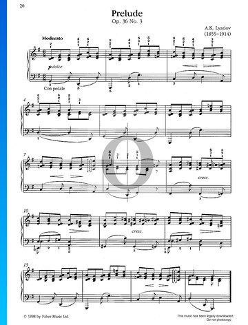 Prelude, Op. 36 No. 3 Sheet Music