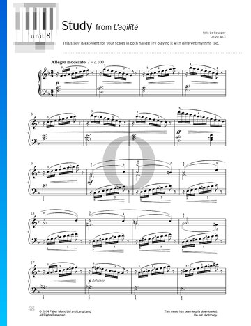 Übung in F-Dur, Op. 20 Nr. 3 Musik-Noten