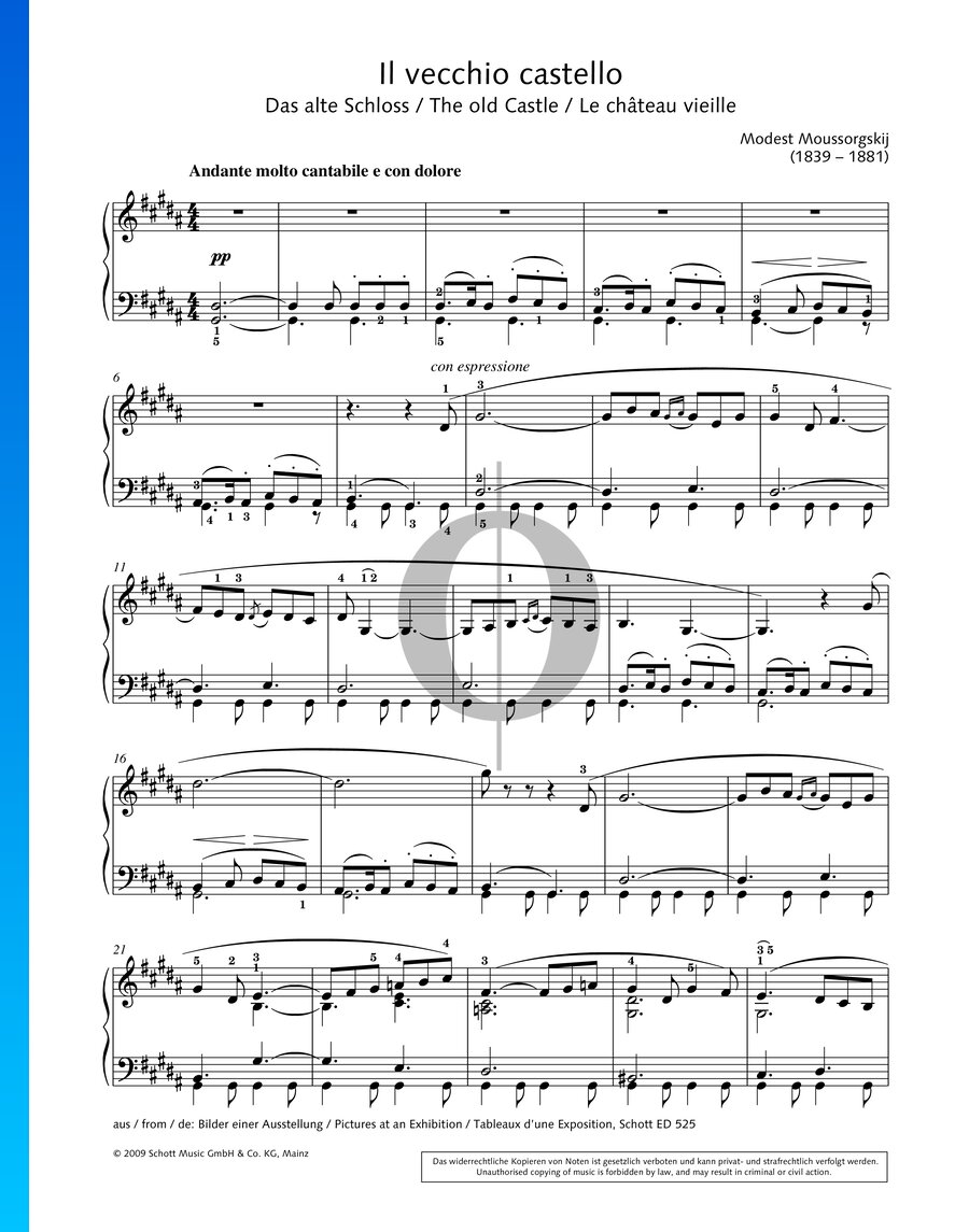 Tableaux d'une exposition Le Vieux Château » Modest