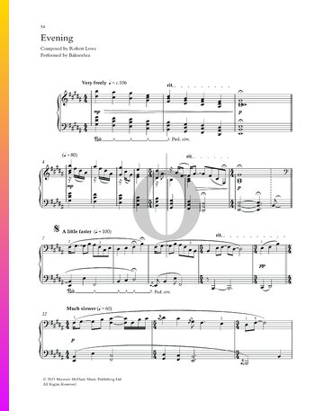 Evening Sheet Music