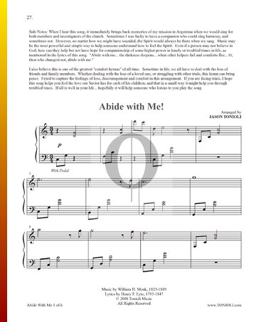 Abide With Me! Musik-Noten
