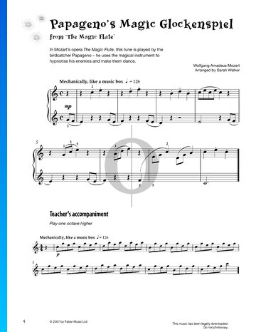 Papageno's Magic Glockenspiel Musik-Noten