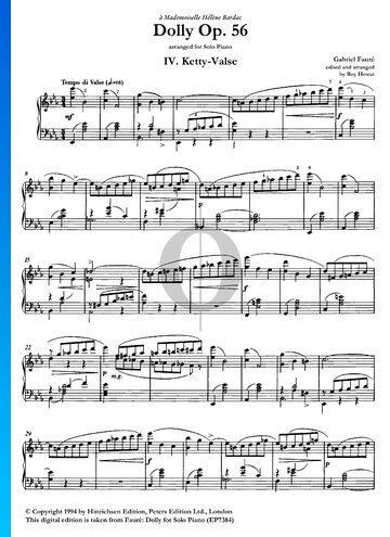 Dolly Suite, Op. 56: Kitty-Valse Musik-Noten