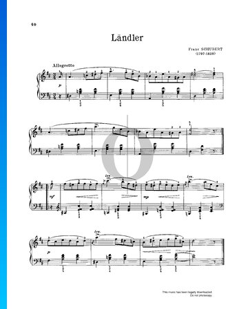Ländler in D Major Partitura
