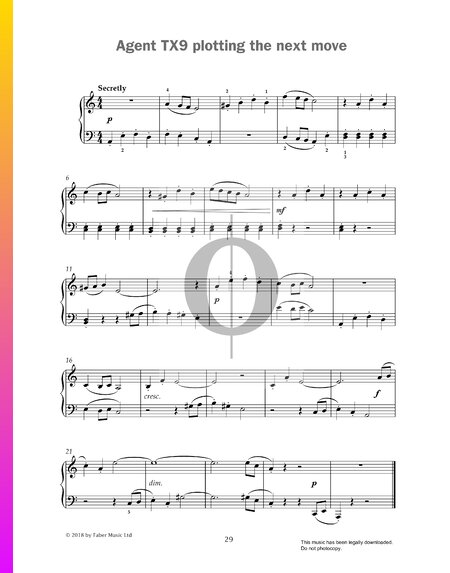 Agent TX9 Plotting The Next Move Sheet Music