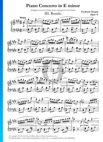 Piano Concerto No. 1 in E Minor, Op. 11: 3. Rondo Sheet Music