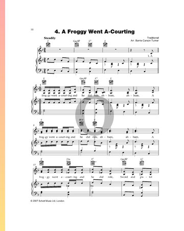 A Froggy Went A-Courting Musik-Noten