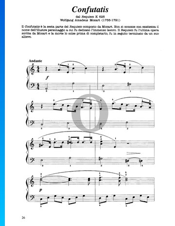 Requiem in D Minor, KV 626: 3. Sequentia: Confutatis Sheet Music