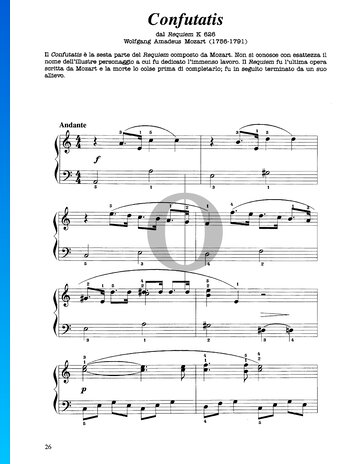 Requiem in D Minor, KV 626: 3. Sequentia: Confutatis Spartito