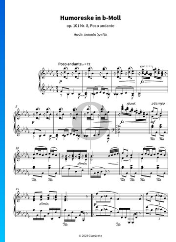 Humoresque, Op. 101 No. 8 Sheet Music