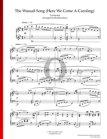 The Wassail Song (Here We Come A-Caroling) Sheet Music