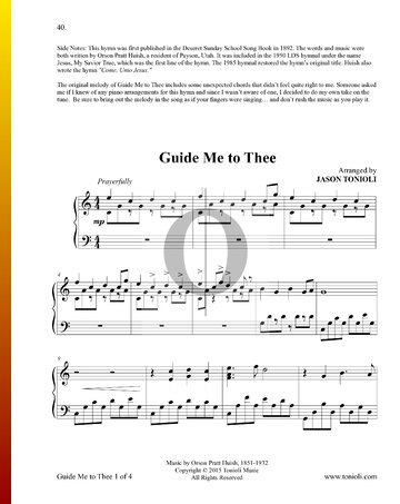 Guide Me to Thee Partitura