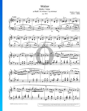 Grande Valse Brillante, Op. 34 n.º 2 Partitura
