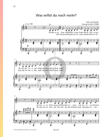 Was willst du noch mehr? Sheet Music