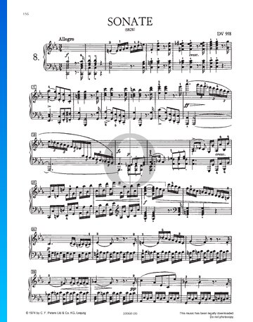 Piano Sonata in C Minor, No. 21 D 958 Sheet Music