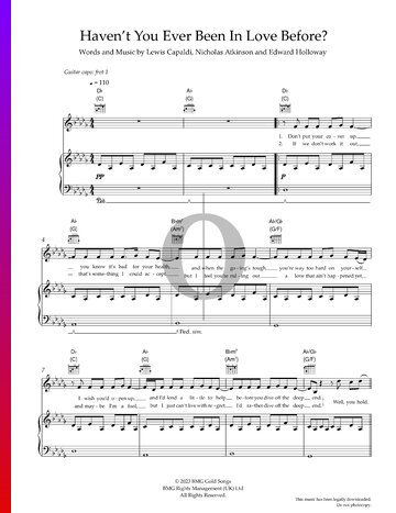 Haven't You Ever Been In Love Before? Partitura