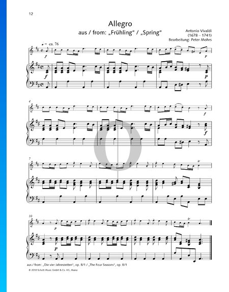 La Primavera – Spring, Op. 8, RV 269: 1. Allegro